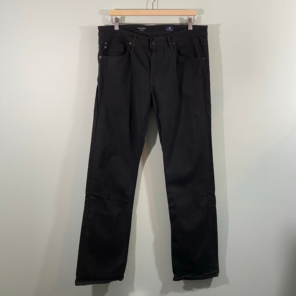 Adriano Goldschmied Men Black The Protege Straight Leg Pant Size 34 x 34